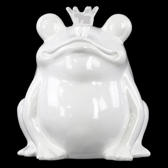 Urban Trends Ceramic Frog Figurine with Crown
