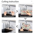 thumbnail image 5 of Yayeee Faucet Mat for Kitchen Sink 14.7" Diatomite Long Splash Guard Pad, Beige Red Floral, 5 of 7