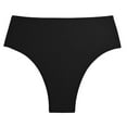 thumbnail image 7 of Zhden Bikini Bottoms Cheeky Bikini Bottoms Sexy High Waisted Swimsuit Bathing Suit Bottoms Thong Bikini Bottoms（Black,S）, 7 of 7