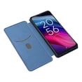 thumbnail image 2 of For TCL 505 Phone Case Carbon Fiber Texture Leather Magnetic Closing Shell, 2 of 5