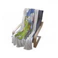 thumbnail image 4 of Dragon Soft Flannel Fleece Throw Blanket, Pattern of a Cheerful Creature with a Fantasy World Castle and Clouds, Cozy Plush for Indoor and Outdoor Use, 60" x 80", Apple Green Multicolor, by Ambesonne, 4 of 6