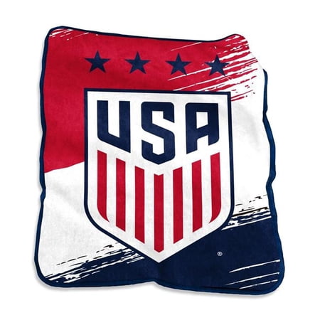 Logo Brands C4139-26A 50 x 60 in. USSF Four Stars Raschel Throw