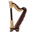 thumbnail image 1 of MasteelfCA Modèle de Harpe Miniature Mini Modèle d'Instrument en Bois avec Boîte de Rangement, 1 of 7