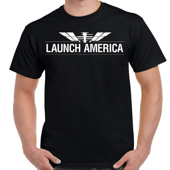 Nasa Launch America White Logo Shirt-5XL