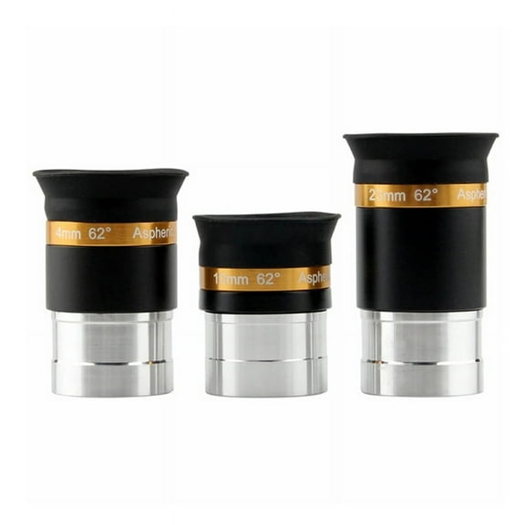 3PCS/SET 1.25 Inches 62 Degrees 4mm 10mm 23mm Astronomical Telescope Aspheric Wide-Angle Eyepiece Combination Set