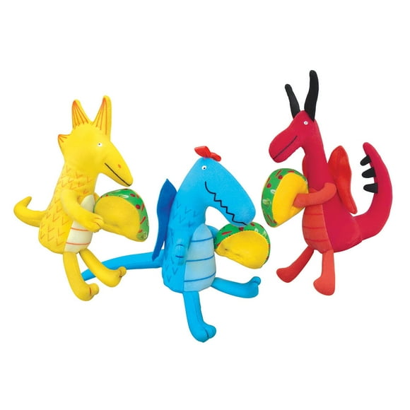 MerryMakers Dragons Love Tacos Mini Poupée Set, Set de 3, 4.5 à 5.5 Pouces Chacun