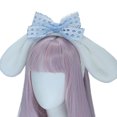 thumbnail image 4 of Niñas Lindas Orejas de conejo Bowknot Diadema Mucama Diadema Accesorios de disfraces Adepaton BST2001789-2, 4 of 5