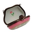 thumbnail image 2 of Pink Purse Flowers Limoges Box - Special Antiqued Brass Limoges Box Porcelain Figurine, 2 of 2