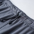 thumbnail image 4 of Men Cotton Pajama Pants Lightweight Soft Pj Trouser Bottoms Casual Lounge Pants with Pocket Size 3XL Gray, 4 of 8