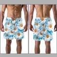 thumbnail image 3 of luoweisi Men's Beach Shorts Quick Dry Swim Trunks with Mesh Lining Daisy XL, 3 of 5