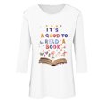 thumbnail image 4 of Jienlioq Hauts à Manches Longues pour Femmes Mode Féminine Imprimé Décontracté Chandail Col Rond T-Shirt Manches 3/4 Offres Cyberlundi, 4 of 4