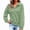 A66-Green, variant on Sokhug Waffle Grid Henley Sweatshirts for Women Long Bubble Sleeve Turn Down Collar Button Up Loose Casual Fall Winter Pullover Sweatshirts Tops