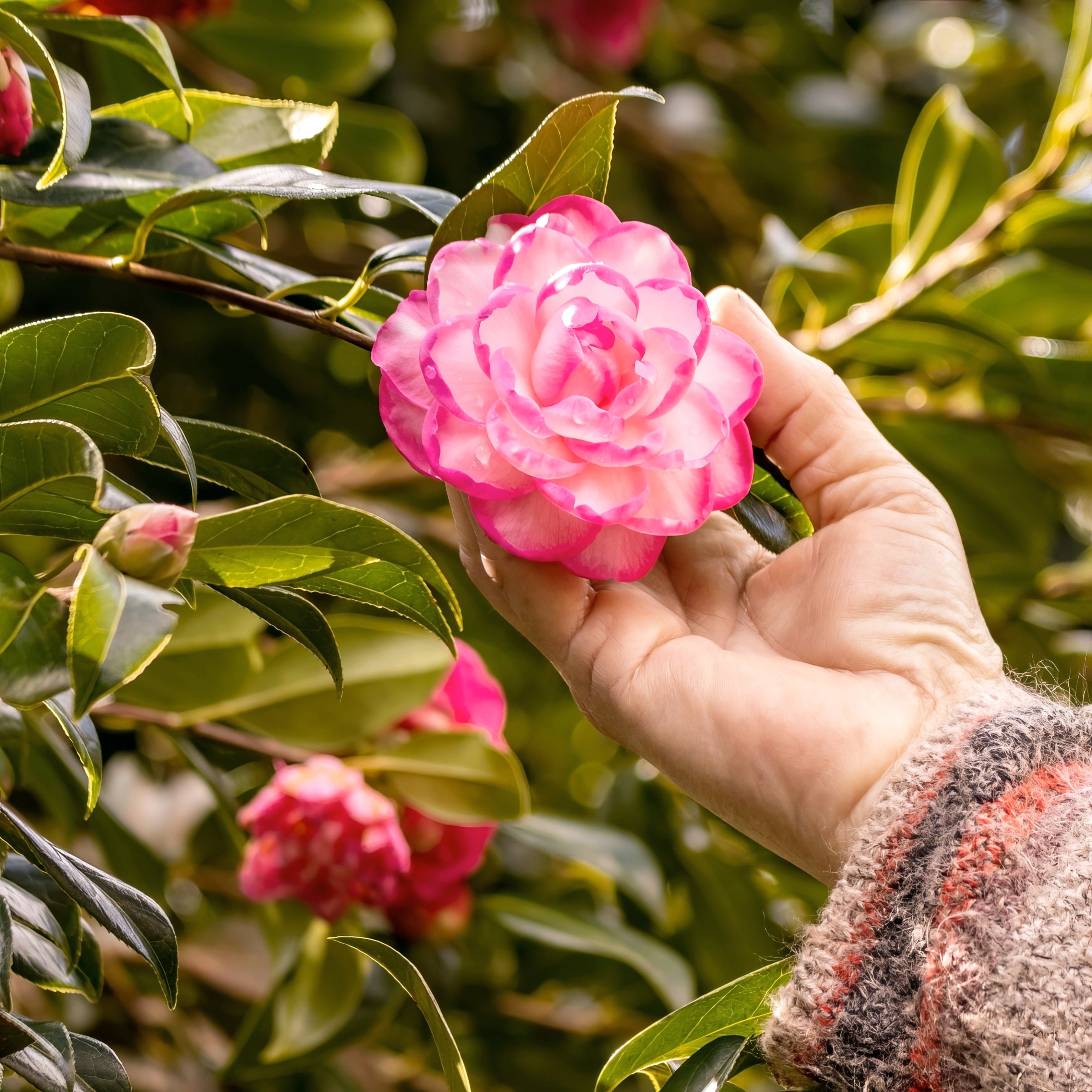 National Plant Network 1 gal. Camellia Sasanqua Leslie Ann Shrub