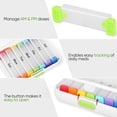 thumbnail image 3 of YSTIANN 7 - Day Weekly Pill Organizer with AM/PM Compartments – Travel - Friendly Daily Medication Case, Easy - Open Design with Double Protection for Pills, Vitamins & Fish Oils, （Transparent）, 3 of 7