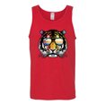 thumbnail image 2 of Funny Neon Summer California Beach Tiger | Mens Animal Lover Graphic Tank Top, Red, Large, 2 of 4