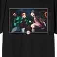 thumbnail image 3 of Demon Slayer T-Shirt Men's Tanjiro Nezuko Kamado Short Sleeve Graphic Tee, 3 of 4