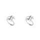 thumbnail image 3 of Qarigey Anillo de rama de hoja para mujer, aleación de Zinc, fiesta, trabajo, tienda, fecha, boda, novia, suministros de joyería, regalos de Plata 2piezas, 3 of 6