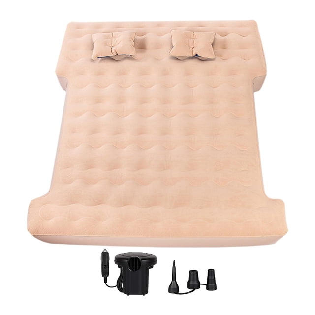 Colchón de aire para caja de camioneta, 12 V, para acampar, para viajes en pastizales Beige