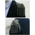 thumbnail image 3 of Necvior Vintage Studded Brooch Epaulet Punk Point Tapered Rivet Tassel Epaulettes Gifts, 3 of 17