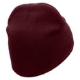 thumbnail image 3 of YEET Embroidered 8 Inch Acrylic Short Beanie - Maroon OSFM, 3 of 5