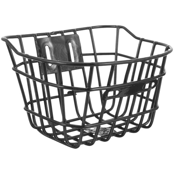 UPOUART Thickened Metal Bike Basket in Black, Storage Solution for and Outdoor Use