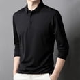 thumbnail image 1 of pstuiky camisa de manga larga para hombre, Pijama deportivo para hombre, para estar en casa, de color liso, con camiseta deportiva de manga larga y cuello vuelto Tops de talla grande para hombre m, 1 of 8