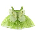 thumbnail image 1 of Bébé Filles Robe 3D Papillon Ruché Sans Manches Couches Robe Cami Été Casual Vêtements Princesse Robe, 1 of 5