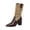 Brown, variant on QWKLEAJ Wide Calf Slouchy Knee High Cowgirl Boots for Ladies, Pointed Toe Faux Suede Western Boots, Comfort Chunky Stacked Heel with Side Zipper, Fashion Tall Boots for Fall Outfits Khaki 7