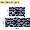 thumbnail image 3 of Blue Fish Decorative Kitchen Mats Set of 2, Farmhouse Anti Fatigue Waterproof Stain Resistant Floor Rug Non Slip Laundry Room Rug Cushioned Floor Mat - 17x29 and 17x47 Inch, 3 of 6