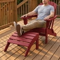 thumbnail image 5 of Folding Adirondack Ottoman set of 2, HDPE Outdoor Adirondack Chair Footrest for Outside Indoor,19.7in W, Red(Set of 2), 5 of 6
