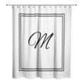 thumbnail image 2 of Creative Products Classic White Monogrammed Shower Curtain - M, 2 of 7