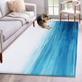 thumbnail image 3 of Blue Gradient Area&nbsp;Rug 4x6ft Ocean Abstract Sea ​​level Waves Modern Art Non-Slip&nbsp;Washable Square&nbsp;Rugs Soft Felt Indoor Floor Mat for Bedroom Kitchen Living Room Bathroom, 3 of 9