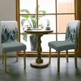 thumbnail image 3 of Chair Covers for Dining Room Set of 4,Christmas Pink Xmas Tree Forest Stretch Seat Protector Removable Washable Chairs Slipcovers for Kitchen Banquet Wedding Hotel,Golden Winter Snowflakes White, 3 of 6
