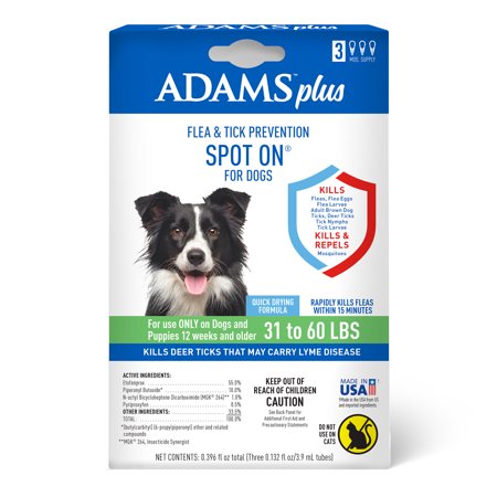 UPC: 0039079003704 | Adams Plus Flea & Tick Prevention Spot On for Dogs  Large Dogs 31 to 60 lbs