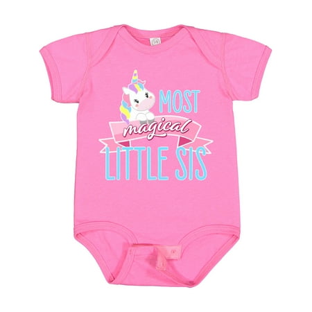 

Inktastic Most Magical Little Sis- Cute Unicorn Gift Baby Girl Bodysuit