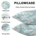 thumbnail image 5 of Lumbar Pillow Covers 20x12 Inch Set of 2, Pale Teal Leaves Waterproof Outdoor Pillow Covers, Farmhouse Botanical Branch Vintage Boho Leaf Decorative Cushion Pillowcases for Patio Garden Couch Bed, 5 of 9