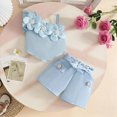 thumbnail image 2 of TOWED22 Baby Toddler Girl Adorable Summer Sets 2 Piece Sleeveless Tank Shirts and Shorts Sweet Casual Clothes(Sky Blue,6-9 M), 2 of 9
