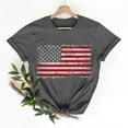thumbnail image 2 of PXLKNZH American Flag Top Women Plus Size Short Sleeve 4th of July Patriotic Graphic Tees 2025 Summer Independence Day V Neck Shirts,Gray,XL, 2 of 8