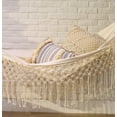 thumbnail image 5 of Flber - Almohada lumbar decorativa con borlas texturizadas, funda tejida de 12.0 x 20.0 in, 5 of 5