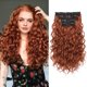 thumbnail image 1 of Extensiones de pelo REECHO Curly, 4 unidades, 40 cm, clip en color rojo cobre, 1 of 7