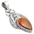 thumbnail image 3 of Natural Red Moss Agate 925 Sterling Silver Pendant Jewelry P-1541 SDP155787, 3 of 5