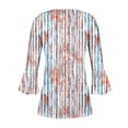 thumbnail image 4 of AOOCHASLIY Spring/Fall Women's Trendy Loose-Fit 3/4-Sleeves V-Neck Printed Blouse Casual Fashion Shirt Tops, 4 of 5