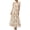 Floral White Khaki, variant on Womens Summer Dresses V Neck Hollow Out Eyelet A Line Flowy Boho Beach Vacation Wedding Guest Maxi Dress