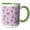 Green/White, variant on 3drose, Christmas Allover Pattern with Ink Snowflakes in Pink Purple, 15oz Mug