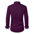 thumbnail image 4 of HAOMEILI Men's Pattern Dress Shirt Long Sleeve Casual Button Down Formal Shirts, 4 of 8