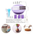 thumbnail image 4 of Plato giratorio de pastelería Kit de decoración de pasteles de 62 piezas, soporte giratorio, bolsa de pastelería, boquillas de material acero inoxidable, puntas de glaseado, giratorio Magideal Plato giratorio de pastelería, 4 of 6