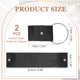 thumbnail image 2 of 2 Pcs Soporte para Anillo de Toalla con Lazo, Soporte para Toallas de Cocina y Baño, Gancho de Pared de Cuero para Puerta de Horno para el Hogar, Negro, 2 of 7
