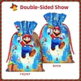 thumbnail image 2 of Zufioo Mario Print Christmas Drawstring Gift Bags, Holiday Party Packaging Bags, Suitable for Holiday Gift Decorations-Medium, 2 of 7