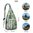 thumbnail image 4 of Jungle Floral Sling Backpack - Exotic Monstera & Flowers Design Crossbody Bag, Fashionable Pack, 4 of 4