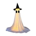 thumbnail image 2 of LHNFT Halloween Ghost Outdoor Decorations with Remote, 6.8ft Standing Light up Ghost Kit, Lighted Spooky Ghost with Witch Hat, Easy to Assemble Ghost Decorations for Front Porch Yard, 2 of 6
